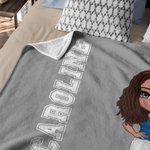 Couverture Douce Personnalisée avec Personnage Nom et Numéro Style de Ballon Cadeau Anniversaire pour Amoureux de Sport