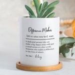 Vaso personalizzato con nome e base in bambù, regalo di apprezzamento per gli amici e la famiglia.