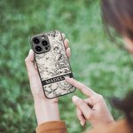 Personalisierte Vintage Französisch Land Mädchen Slim Phone Case für iPhone mit Namen Toile De Jouy Stil Geburtstag Brautjungfer Hochzeit Geschenk für Frauen