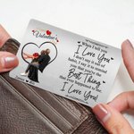 Personalized Heart Happy Valentine's Day Couple Promise Wallet Card with Names and Text Valentine's Day Anniversary Gift for Couples