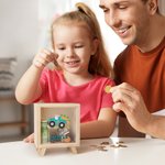 Gepersonaliseerd Grappig Eigenzinnig Vrachtwagen Patroon Houten Duidelijke Spaarpot Spaarvarken met Naam Vakantie Verjaardag Educatief Cadeau voor Kinderen