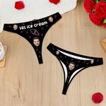 Gepersonaliseerd ijs lolly ademend paar string korte boxer ondergoed set met gezichtsfoto Valentijnsdag verjaardagscadeau voor hem haar