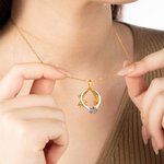 Collier de fleurs et de branches personnalisé avec pierre de naissance Cadeau d'anniversaire pour infirmière, médecin et femme