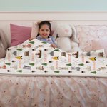 Personalized Woodland Animal Adventure Soft Throw Blanket with Name and Date Baby Shower Birthday Gift for Boys Girls