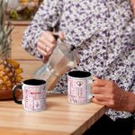 Personalized Name Cloud Heart Holding Hands 11oz Ceramic Mug with Names Birthday Valentine's Day Anniversary Gift for Couples