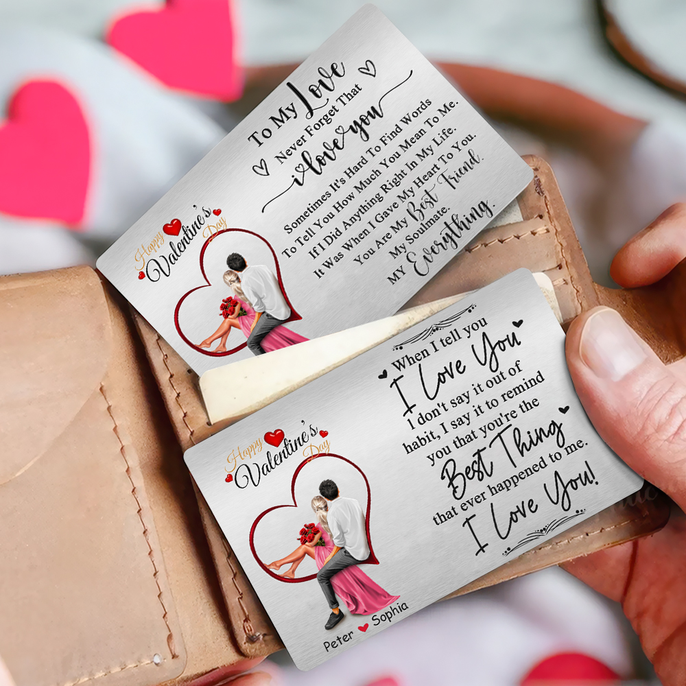 Geburtstagskarte Für Den Sohn Von Mama & Papa – Brieftaschenkarte Aus Aluminium, Lasergraviert