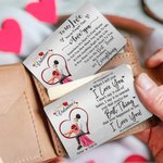 Personalized Heart Happy Valentine's Day Couple Promise Wallet Card with Names and Text Valentine's Day Anniversary Gift for Couples