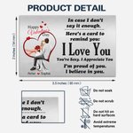 Personalized Heart Happy Valentine's Day Couple Promise Wallet Card with Names and Text Valentine's Day Anniversary Gift for Couples