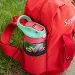 Personalisierte niedlich schrulligen Mädchen 16oz Kind Wasserflasche mit Stroh und Name Geburtstag zurück zu Schule Geschenk für Mädchen