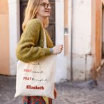 Personalisierte wiederverwendbare Pray On It Canvas Tasche mit Namen Reisezubehör religiöses Geburtstagsgeschenk für Christen
