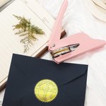 Personalized Religious Cross Book Embosser Stamp with Text Hand Held Set Baptism Confirmation Gift for Christians Book Lovers