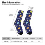 Personalised Pickleball Soft Adult Crew Socks Long Stockings with Name Game Day Birthday Gift for Pickleball Lovers