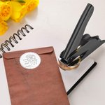 Personalized Monogram Floral Initials Book Embossing Stamp Hand Held Embosser with Name and Date Birthday Anniversary Gift for Bookworms Book Lovers