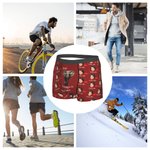 Personalisierte Herz Lip Print Multicolor Boxer Brief mit Gesicht Foto Herrenunterwäsche Valentinstag Geburtstag Jahrestag Geschenk für Ehemann Boyfriend