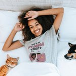 Personalizado Este es mi pijama Pijama de la muchacha soñolienta Camiseta Drawstring Plaid Pantalones Set con 1-5 Mascotas Divertido regalo de cumpleaños para las mujeres Pet Lovers