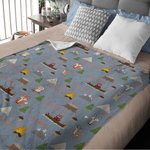 Personalized Woodland Animal Adventure Soft Throw Blanket with Name and Date Baby Shower Birthday Gift for Boys Girls
