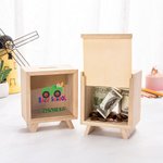 Gepersonaliseerd Grappig Eigenzinnig Vrachtwagen Patroon Houten Duidelijke Spaarpot Spaarvarken met Naam Vakantie Verjaardag Educatief Cadeau voor Kinderen