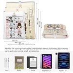 Personalized Retro Date Due Card Cartoon Character Book Sleeve Cover with Name and Front Pocket Back to School Gift for Book Lovers Librarian