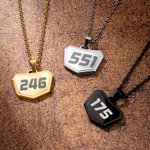 Personalised Stylish Laser Engraved Motocross Number Necklace Birthday Valentine's Day Gift for Off-road Vehicle Lovers