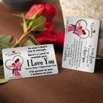 Personalized Heart Happy Valentine's Day Couple Promise Wallet Card with Names and Text Valentine's Day Anniversary Gift for Couples