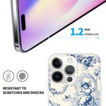 Personalisierte Vintage Französisch Land Mädchen Slim Phone Case für iPhone mit Namen Toile De Jouy Stil Geburtstag Brautjungfer Hochzeit Geschenk für Frauen