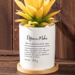 Vaso personalizzato con nome e base in bambù, regalo di apprezzamento per gli amici e la famiglia.