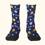 Personalised Pickleball Soft Adult Crew Socks Long Stockings with Name Game Day Birthday Gift for Pickleball Lovers