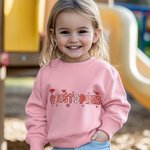 Personalized Cute Doodle Love Letter Cotton Baby Bodysuit T-Shirt Sweatshirt with Name Valentine's Day Anniversary Celebration Gift for Kids
