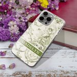 Personalisierte Vintage Französisch Land Mädchen Slim Phone Case für iPhone mit Namen Toile De Jouy Stil Geburtstag Brautjungfer Hochzeit Geschenk für Frauen