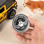 Personalised In Loving Memory Pet Paw Print Angle Wings Jeep Badge with Name for 4x4 Vehicle Decoration Pet Memorial Gift for Car Owners