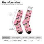 Personalized I Love My Boyfriend Girlfriend Photo Portrait Design Tube Socks Valentine's Day Anniversary Gift for Couple