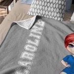 Manta personalizada multicolor de fútbol con nombre y número para decoración del hogar Regalo de cumpleaños para los amantes del fútbol