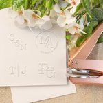 Personalized Monogram Floral Initials Book Embossing Stamp Hand Held Embosser with Name and Date Birthday Anniversary Gift for Bookworms Book Lovers