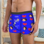 Personalisierte Herz Lip Print Multicolor Boxer Brief mit Gesicht Foto Herrenunterwäsche Valentinstag Geburtstag Jahrestag Geschenk für Ehemann Boyfriend