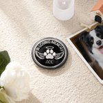 Personalised In Loving Memory Pet Paw Print Angle Wings Jeep Badge with Name for 4x4 Vehicle Decoration Pet Memorial Gift for Car Owners