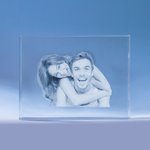 Regalo personalizado con foto de cristal 3D grabado para pareja