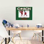 Personalizado Multicolor Deportes de pelota Foto Pintura en Lienzo con Textos Decoración de Pared Cumpleaños Apreciación Regalo para Entrenador Mentor