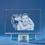 Regalo personalizado con foto de cristal 3D grabado para pareja
