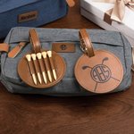 Gepersonaliseerde Golf Monogram Initial Naam Toilettas Tee Houder Set met 5 Tees Reis Accessoires Verjaardagscadeau voor mannen Golf liefhebbers