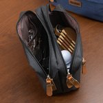 Gepersonaliseerde Golf Monogram Initial Naam Toilettas Tee Houder Set met 5 Tees Reis Accessoires Verjaardagscadeau voor mannen Golf liefhebbers