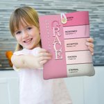 Personalisierte Gott sagt, ich bin Name Bedeutung auf Bibel Vers Buchhülle Cover Taufe Konfirmation Weihnachtsgeschenk für Christen Bücherwurm