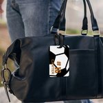 Personalisierte Fußball Design Kofferanhänger mit Name und Nummer Reisezubehör Spieltag Geburtstag Geschenk für Fußball-Liebhaber