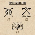 Gepersonaliseerde Golf Monogram Initial Naam Toilettas Tee Houder Set met 5 Tees Reis Accessoires Verjaardagscadeau voor mannen Golf liefhebbers