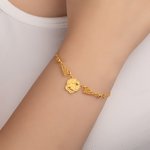 Personalizada Pet Paw Print Angel Wings pulsera con nombre Cumpleaños Memorial Sympathy Birthday Gift for Pet Owners