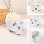 Henkilökohtainen 3D-tulostettu Gothic Skull Yarn Bowl Holder Storage nimellä Knitting tarvikkeet tarvikkeet Home Decor syntymäpäivälahja Knittersille