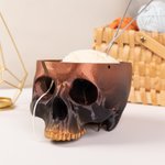 Henkilökohtainen 3D-tulostettu Gothic Skull Yarn Bowl Holder Storage nimellä Knitting tarvikkeet tarvikkeet Home Decor syntymäpäivälahja Knittersille