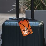 Etiqueta personalizada para bolsa de equipaje con diseño de baloncesto con nombre y número Accesorios de viaje para el día del partido Regalo de cumpleaños para los amantes del baloncesto