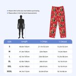 Gepersonaliseerde kleurrijke hartfoto portret lange pyjamabroek met naam en koord Valentijnsdag verjaardagscadeau voor vrouwen mannen