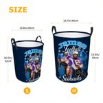 Gepersonaliseerde 1-5 foto's Brilliant Lightning Basketball Soccer Waterdichte Wasmand met Naam Verjaardag Housewarming Gift voor Sportliefhebber