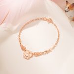 Personalizada Pet Paw Print Angel Wings pulsera con nombre Cumpleaños Memorial Sympathy Birthday Gift for Pet Owners